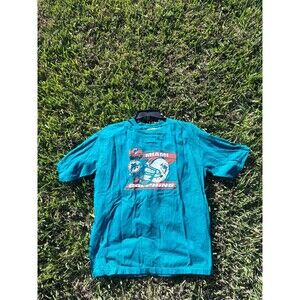 Vintage 90s Miami Dolphins Pro Edge Heavyweight Cotton T Shirt Mens Large NFL